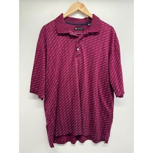Wedge Golf Polo Shirt Mens Size 2XL Burgundy Short Sleeve‎ 100% Cotton